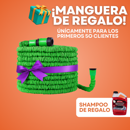 HidroSpin™ 360 - Cepillo Lava Autos Automatico + Manguera + Shampoo de Regalo