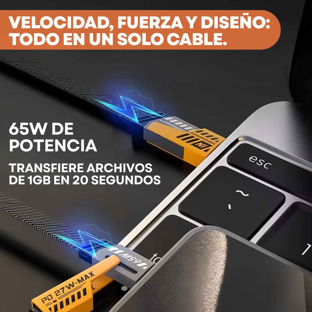 Cable Duramax 4 en 1 - Carga rápida en todos tus dispositivos