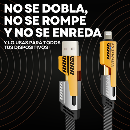 Cable Duramax 4 en 1 - Carga rápida en todos tus dispositivos