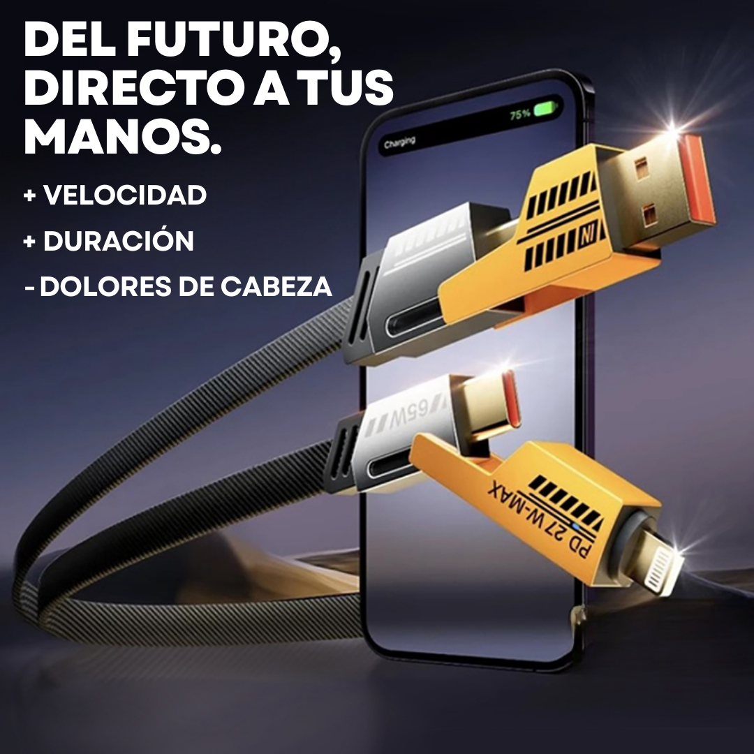 Cable Duramax 4 en 1 - Carga rápida en todos tus dispositivos