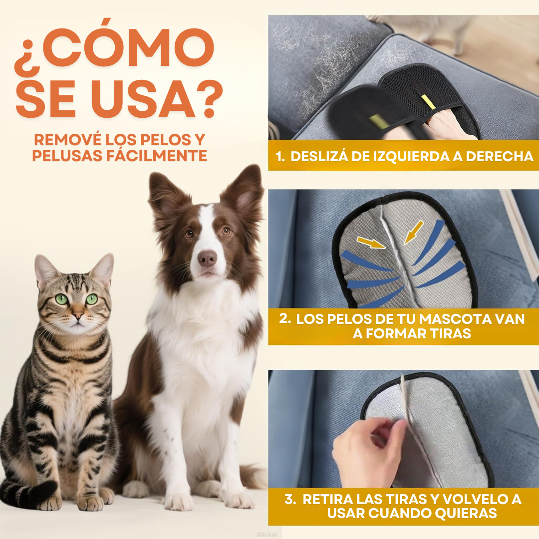 Combo 2x1 Cero Pelusas -  Manopla estática + Guante removedor