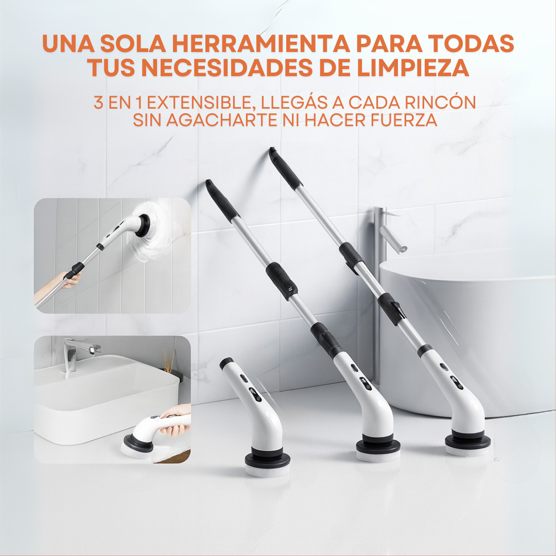 40% OFF - Cepillo Turbo 7 en 1 - Limpieza Profunda sin Esfuerzo