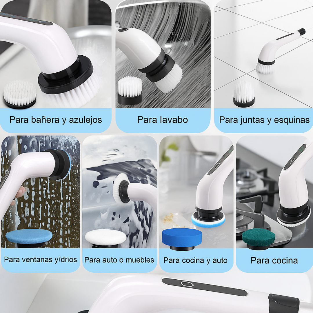 40% OFF - Cepillo Turbo 7 en 1 - Limpieza Profunda sin Esfuerzo