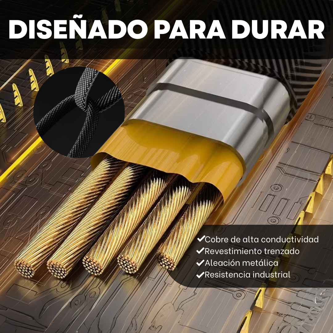 Cable Duramax 4 en 1 - Carga rápida en todos tus dispositivos